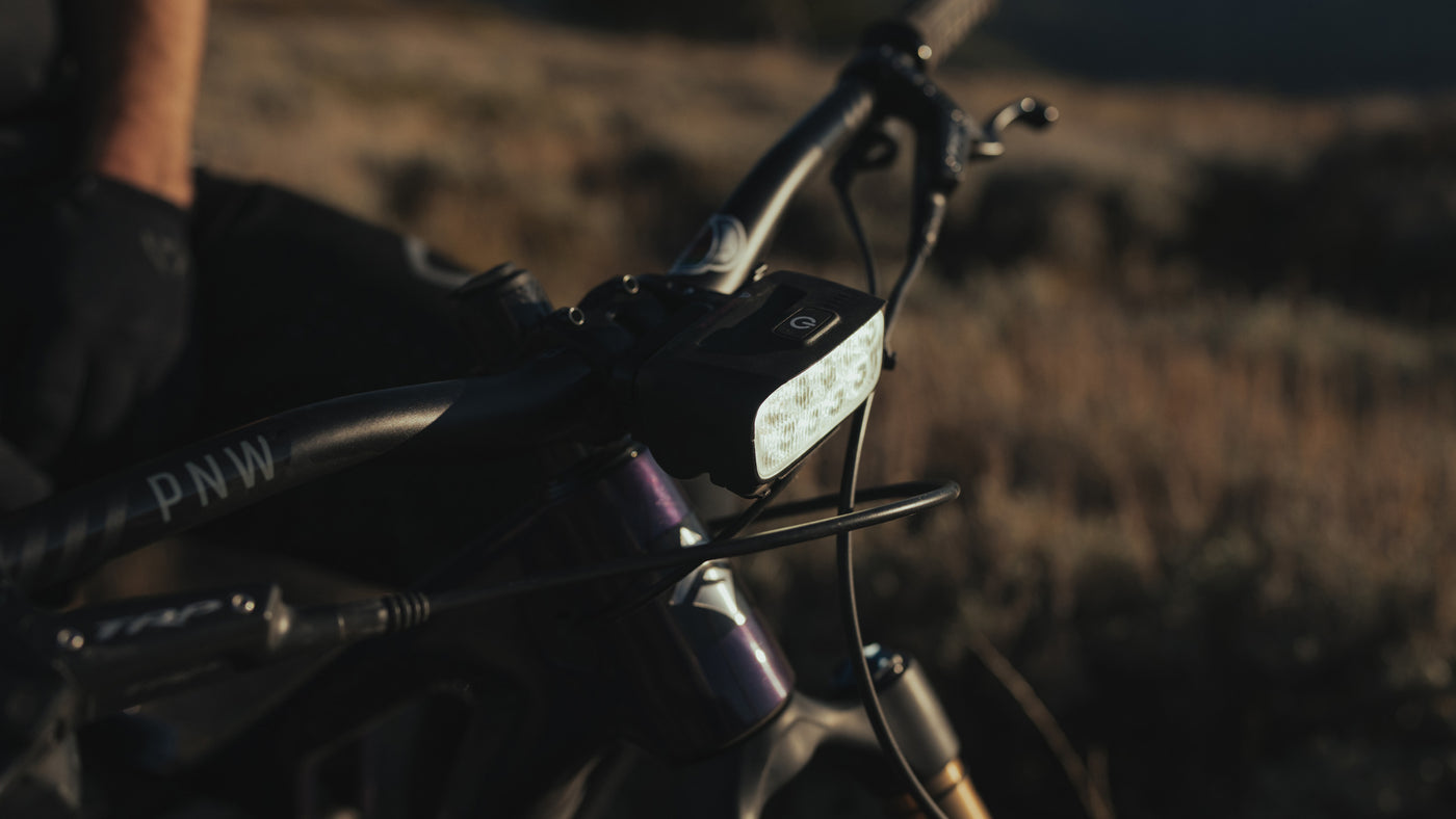 Bike light mounted on a PNW handlebar 