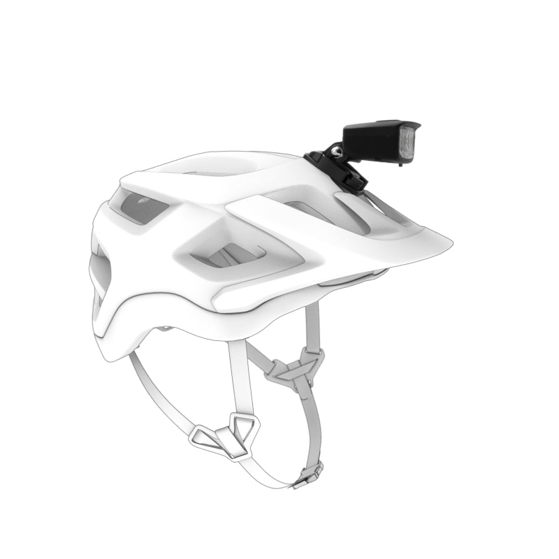 Bike Helmet Light side view with action camera mount